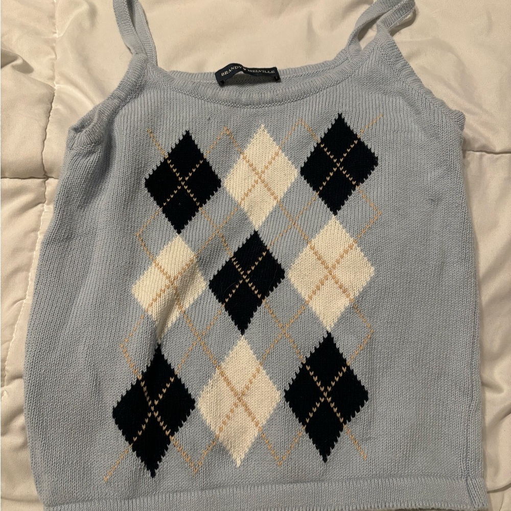Brandy Melville Light blue Knit Top